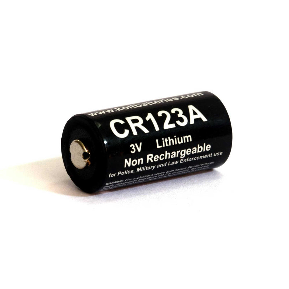 Kolt CR123A Lithium 3V Battery CR123A, CR123, CR17345, DL123A, EL123A, 123, 6135-99-851-1379, multi-use battery