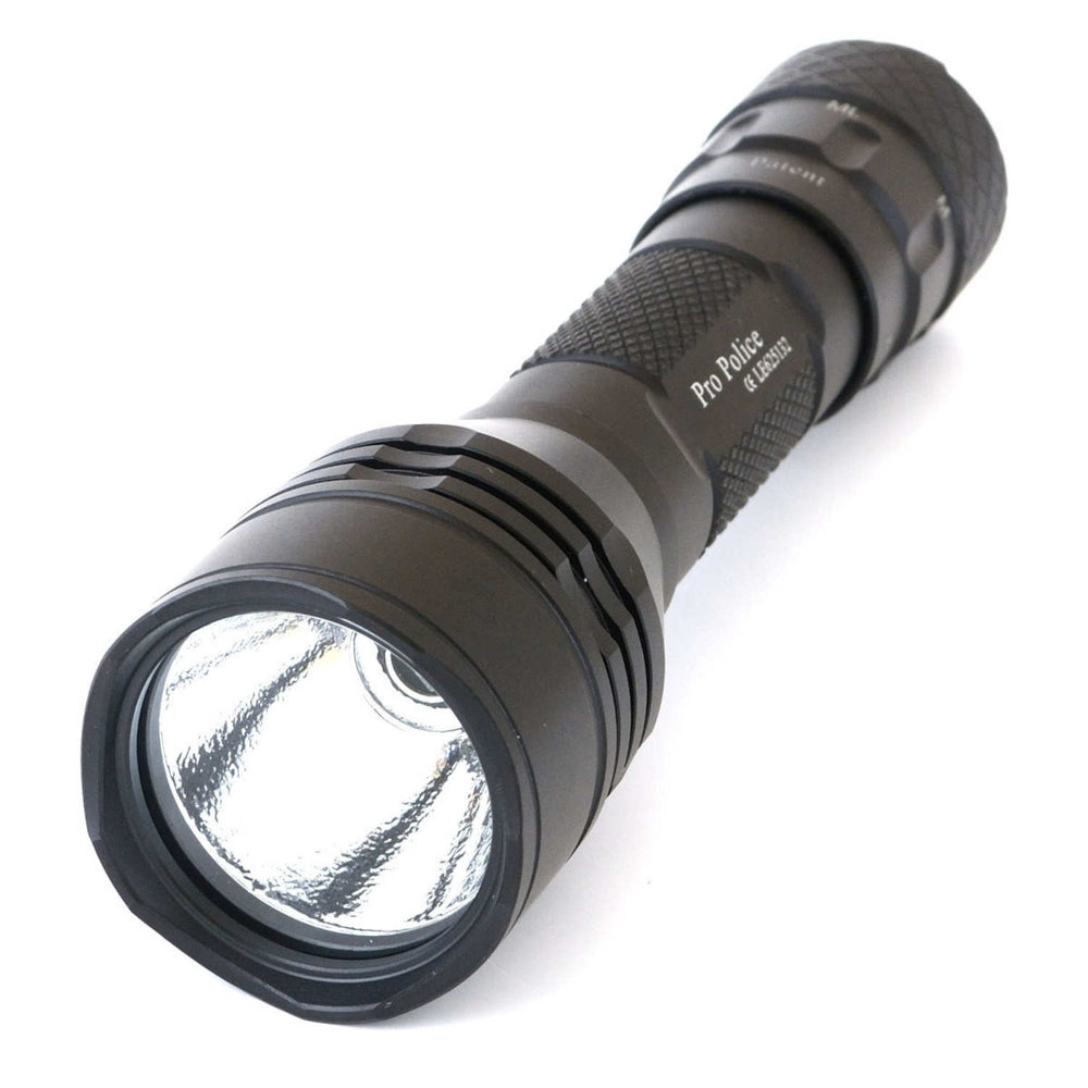 Wolf Eyes Pro Police Ultra LED Rechargeable Torch with throw of 200 metres
