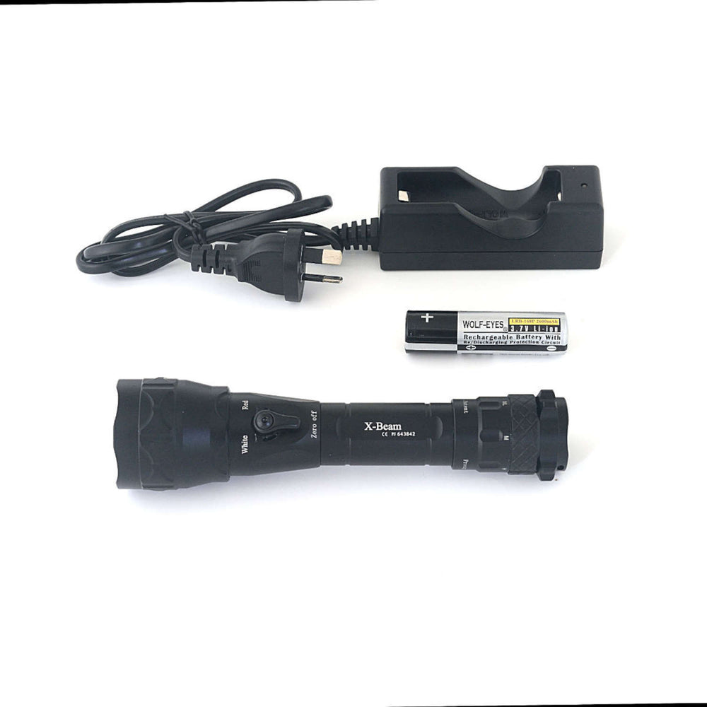 Wolf Eyes X-Beam UV (Ultra Violet) LED Torch rechargeable kit