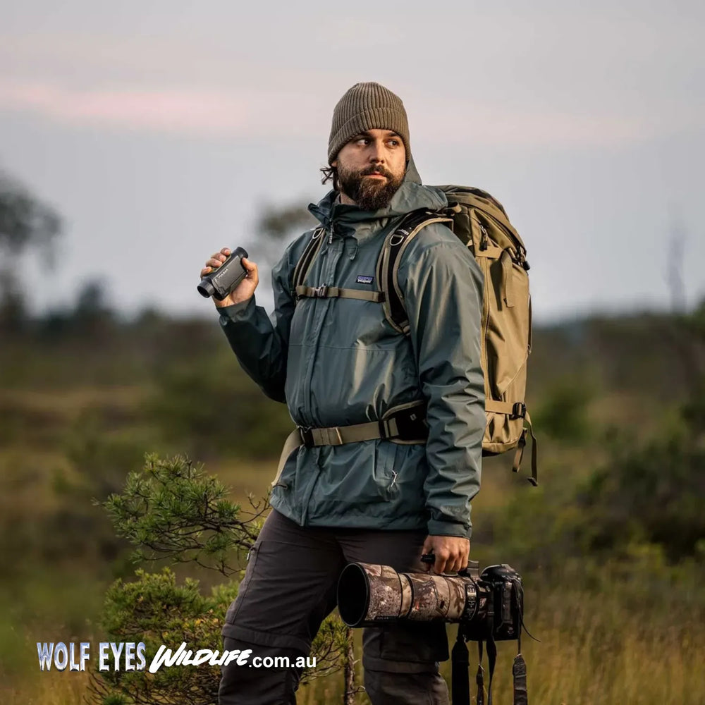 birdwatching and photography with Pulsar Wildlife Alaris XG30 XQ30 thermal monocular Australia and camouflage lens camera for birding 